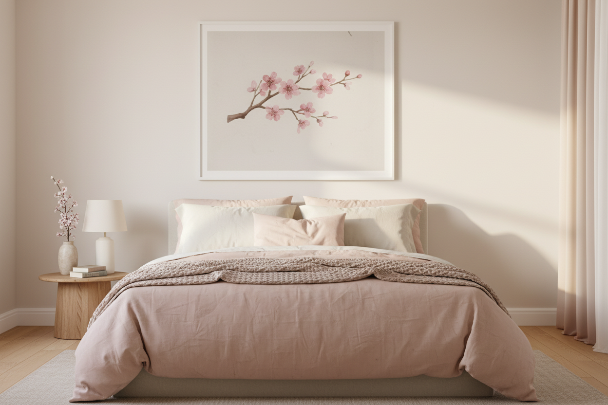 Bedroom Above Bed Mockup