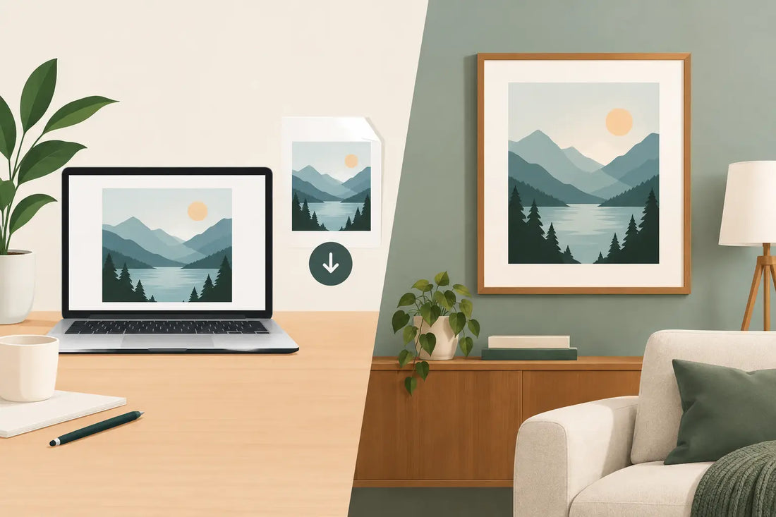 Downloadable Art Versus Framed Art for Your Home