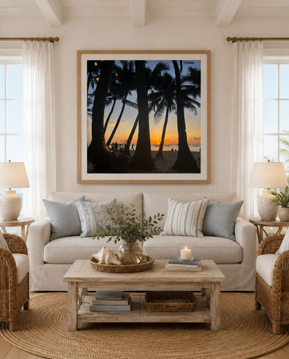 Tropical Beach Sunset Photography Print