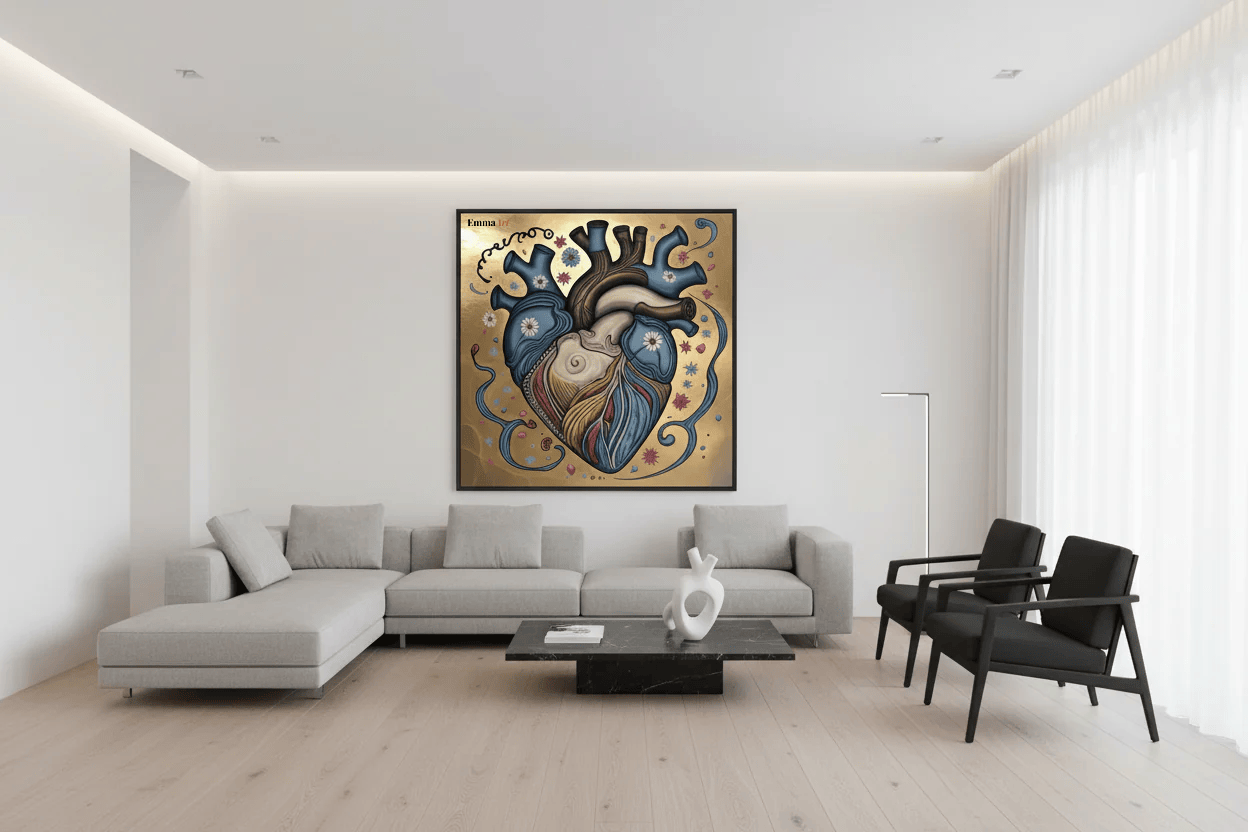 Beautiful Heart - Digital Art Print | Expressive Heart Design