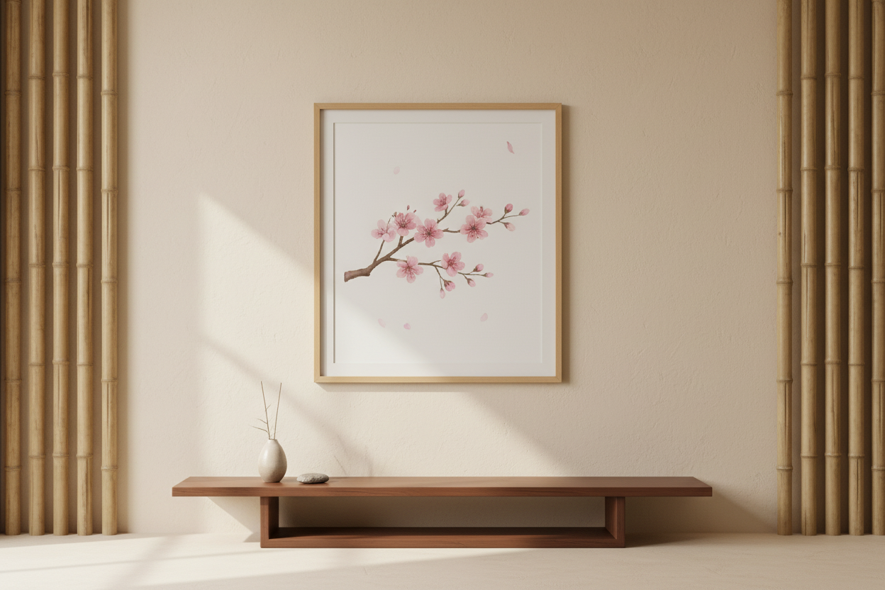 Japanese-Inspired Interior Mockup